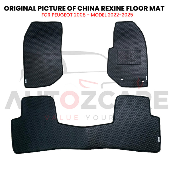 Peugeot 2008 China Rexine Floor Mat 3PCS - Model 2022-2025
