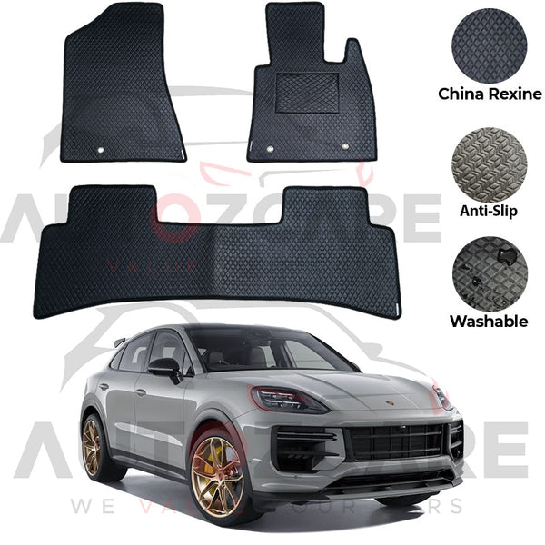 Porsche Cayenne China Rexine Floor Mat 3PCS - Model 2019-2025