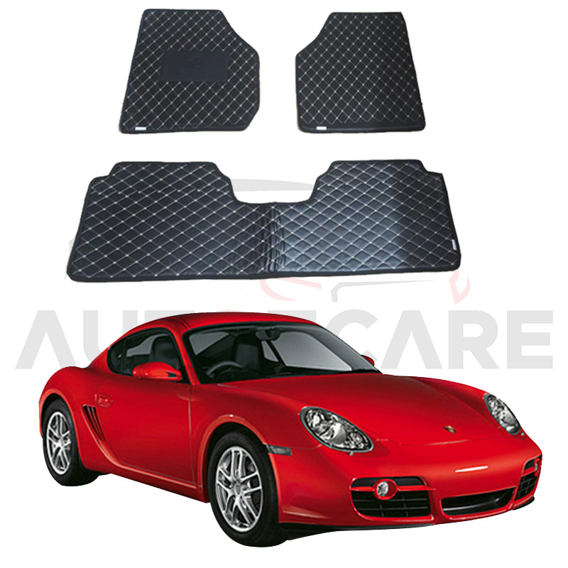 Porsche Cayman 7D Floor Mat ( Flat Style ) 3PCS - Model 2005-2012 - AutozCare Pakistan