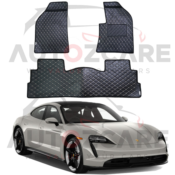 Porsche Taycan 7D Floor Mat ( Flat Style ) 3PCS - Model 2019-2025