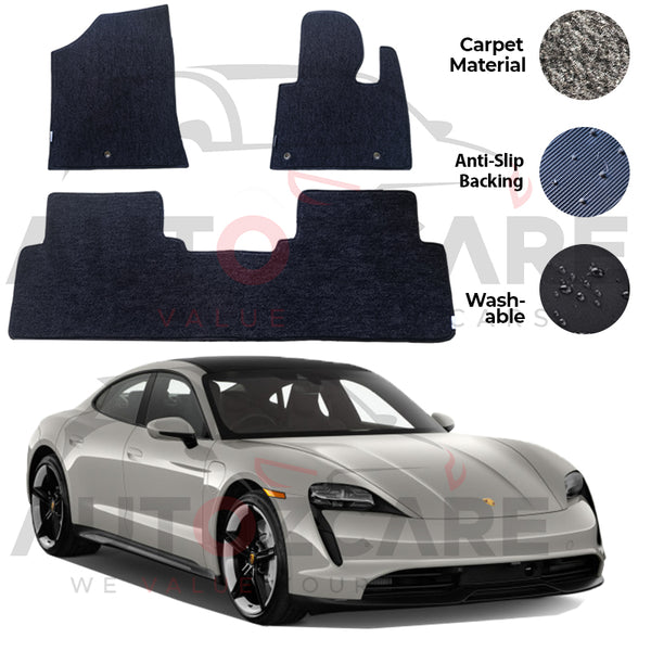 Porsche Taycan Fitting Carpet Floor Mat 3PCS - Model 2019-2025