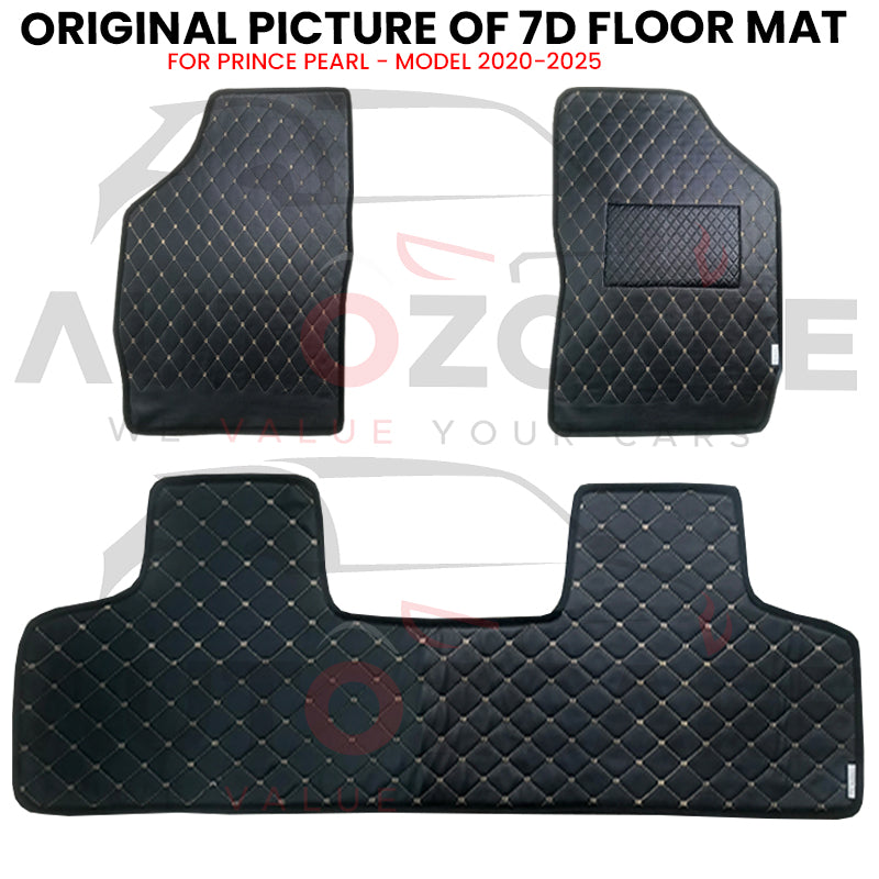 Prince Pearl 7D Floor Mats (Flat Style) 3PCS - Model 2020-2025