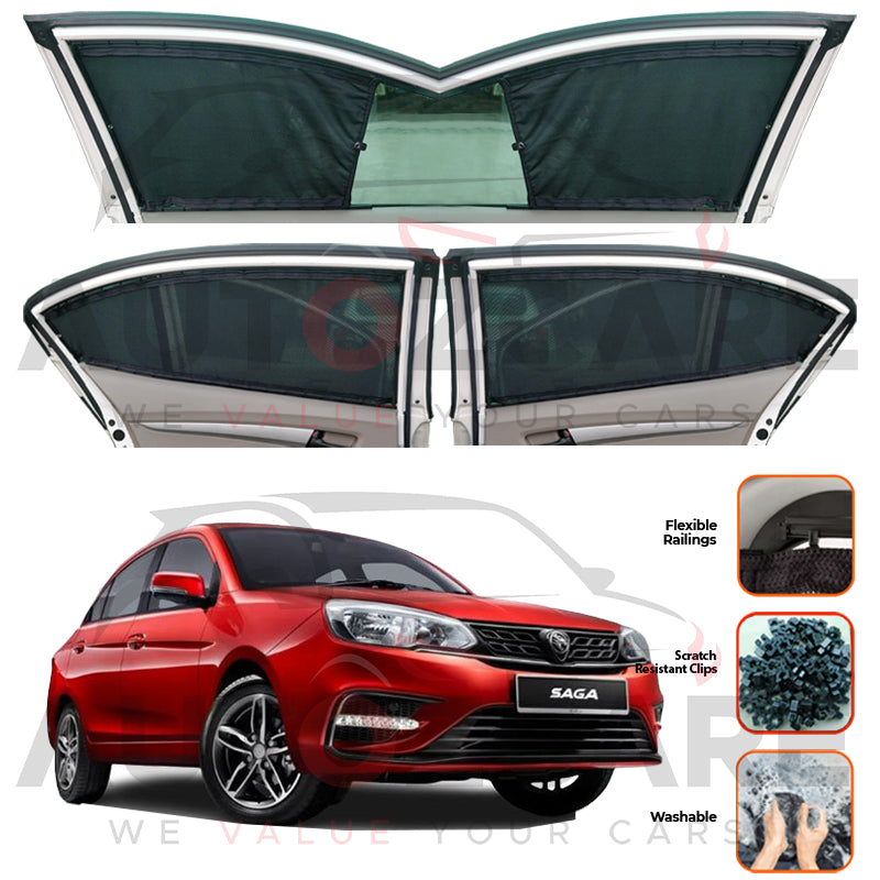 Proton Saga Custom Car Sliding Curtains - Model 2021-2025