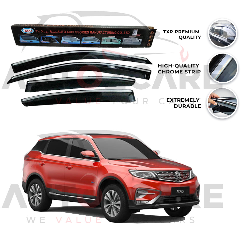 Proton X70 TXR Air press sun visor with chrome - Model 2020-2025