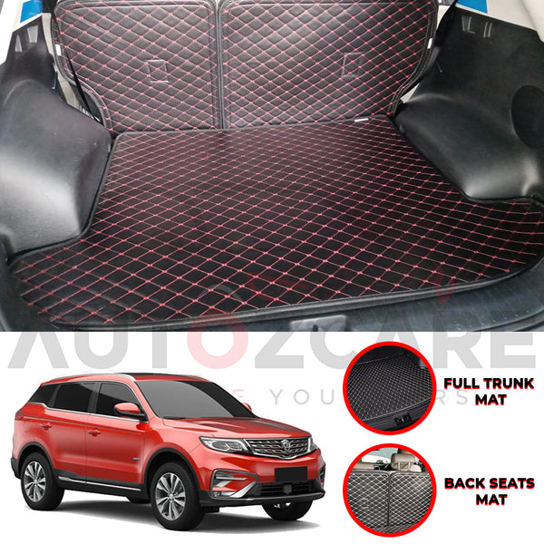 Proton X70 Custom Car Complete 7D Cabine Mat | Complete 7d Trunk Room Mat - Model 2020-2025