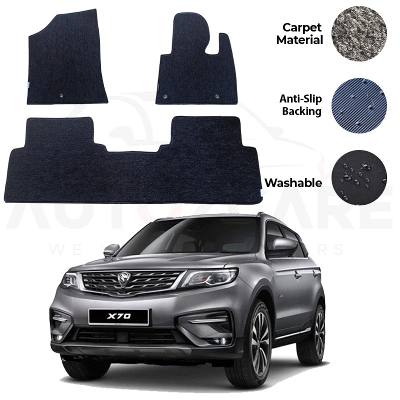 Proton X70 Fitting Carpet Floor Mat 3PCS - Model 2021