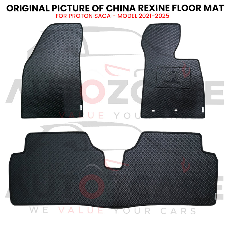 Proton Saga China Rexine Floor Mat 3PCS - Model 2021-2025