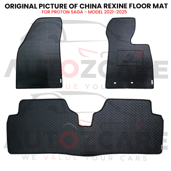 Proton Saga China Rexine Floor Mat 3PCS - Model 2021-2025