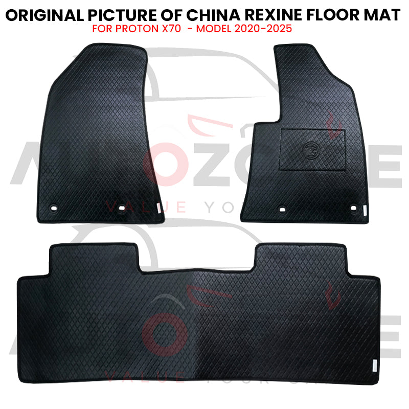 Proton X70 China Rexine Floor Mat 3PCS - Model 2020-2025