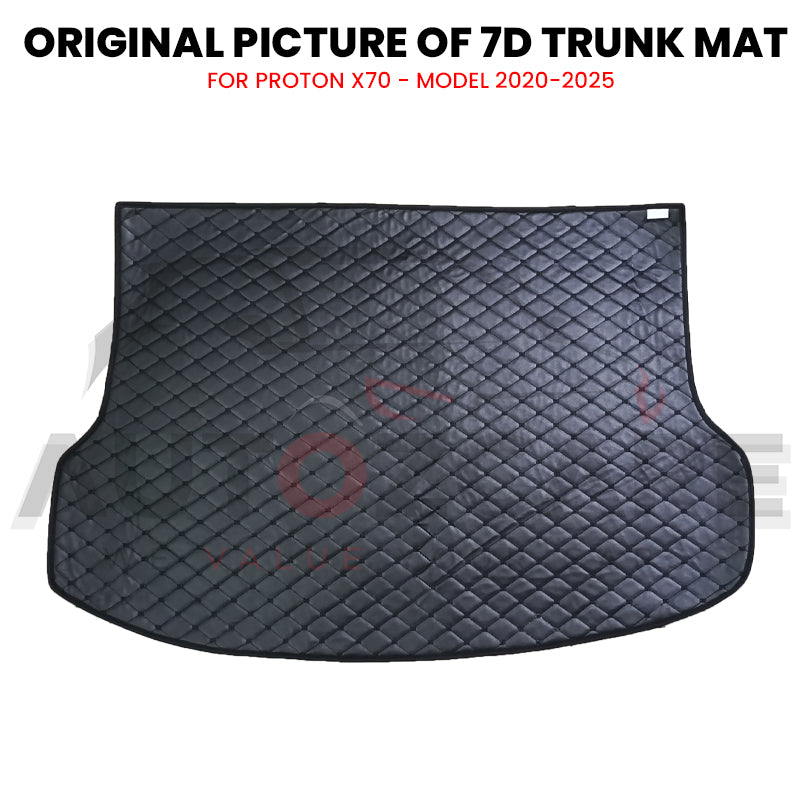 Proton X70 7D Custom Car Trunk Mat - Model 2020-2025