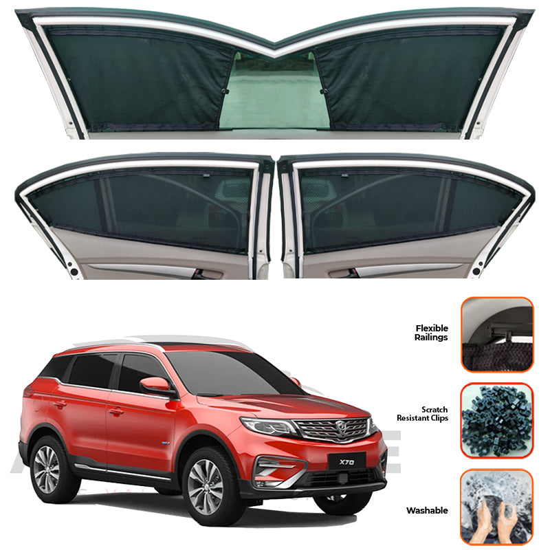 Proton X70 Custom Car Sliding Curtains - Model 2020-2025