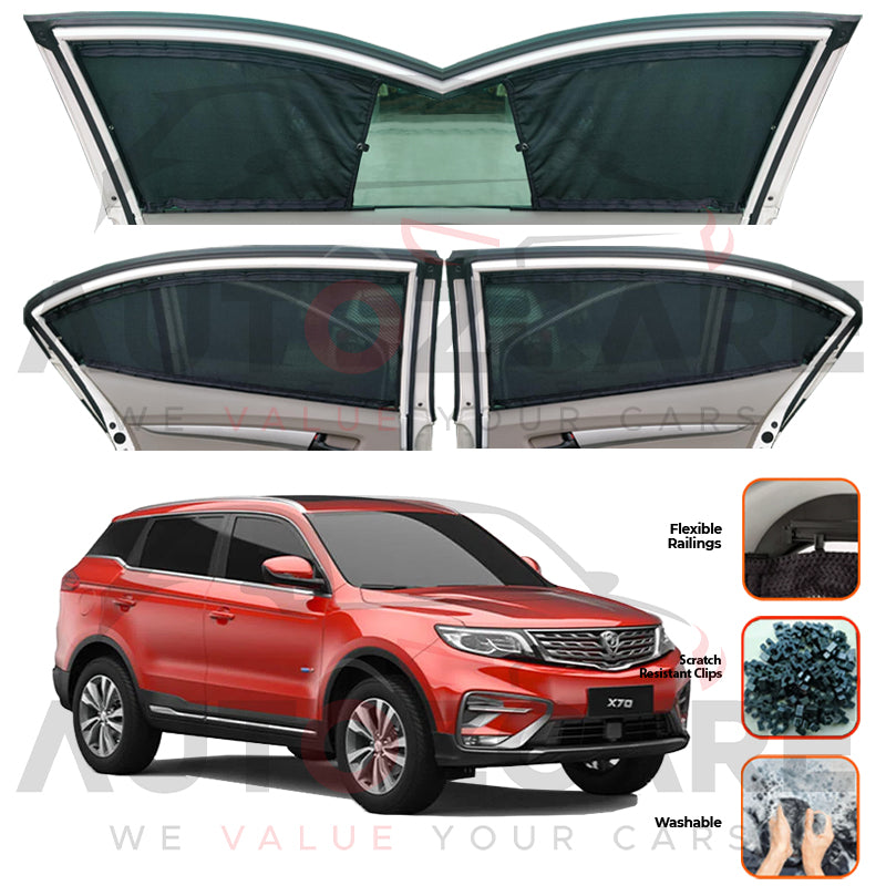 Proton X70 Custom Car Sliding Curtains - Model 2020-2025