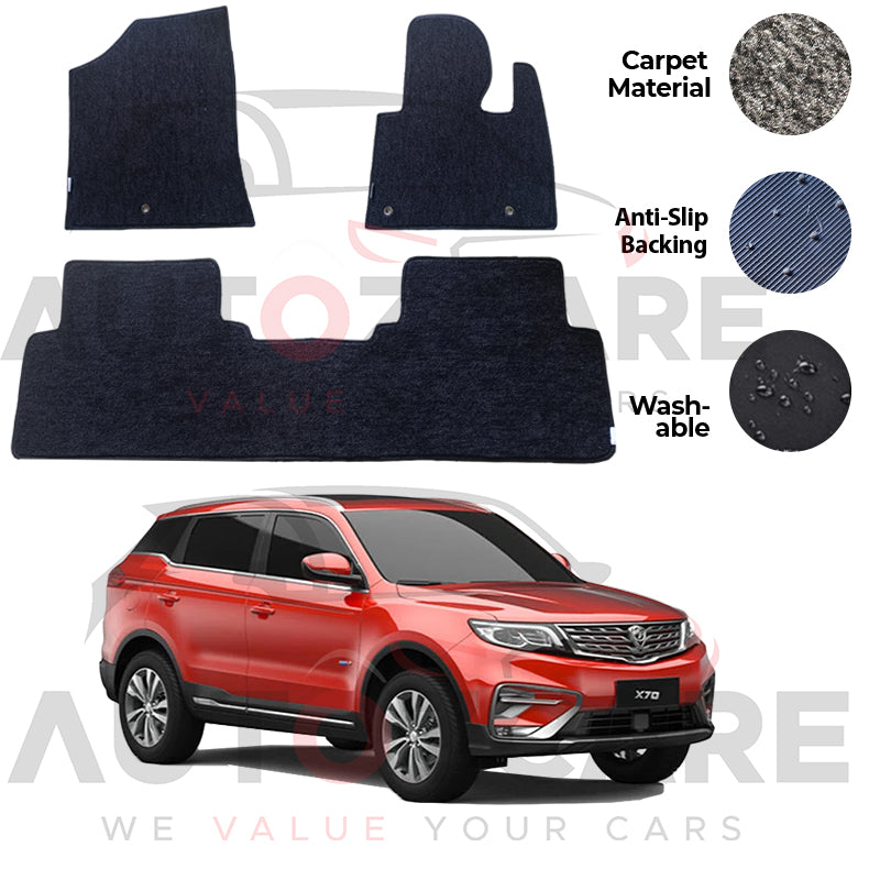Proton X70 Fitting Carpet Floor Mat 3PCS - Model 2020-2025