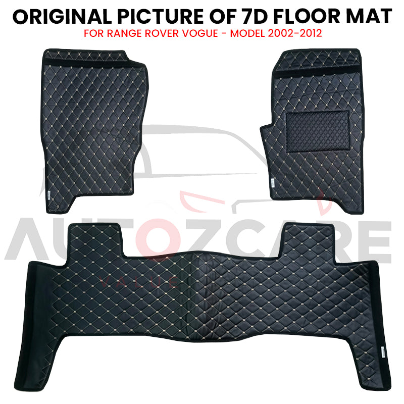 Range Rover Vogue 7D Floor Mat ( Flat Style ) 3PCS - Model 2002-2012
