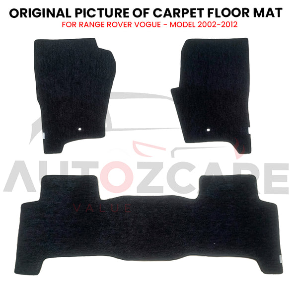 Range Rover Vogue Fitting Carpet Floor Mat 3PCS - Model 2002-2012