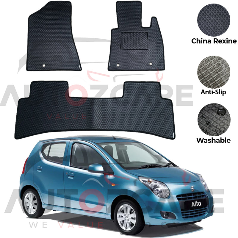 Suzuki Alto Japanese China Rexine Floor Mat 3PCS - Model 2009-2014