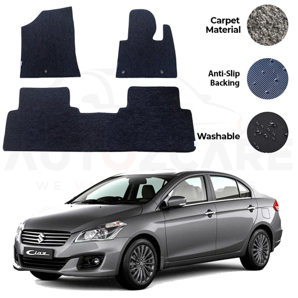 Suzuki Ciaz Genuine Fitting Carpet Floor Mat 3PCS - Model 2017-2019