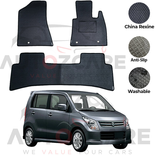 Suzuki Wagon R China Rexine Floor Mat 3PCS - Model 2008-2013