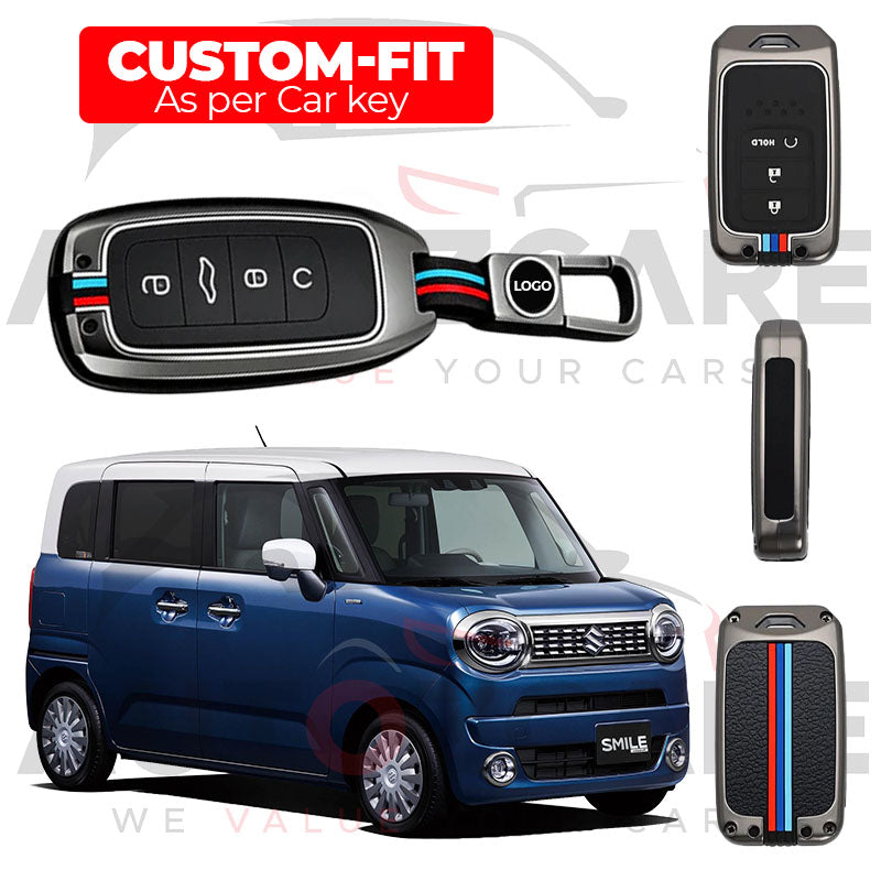 Suzuki Wagon R SMILE Remote Key Cover with Keychain - Model 2021-2025