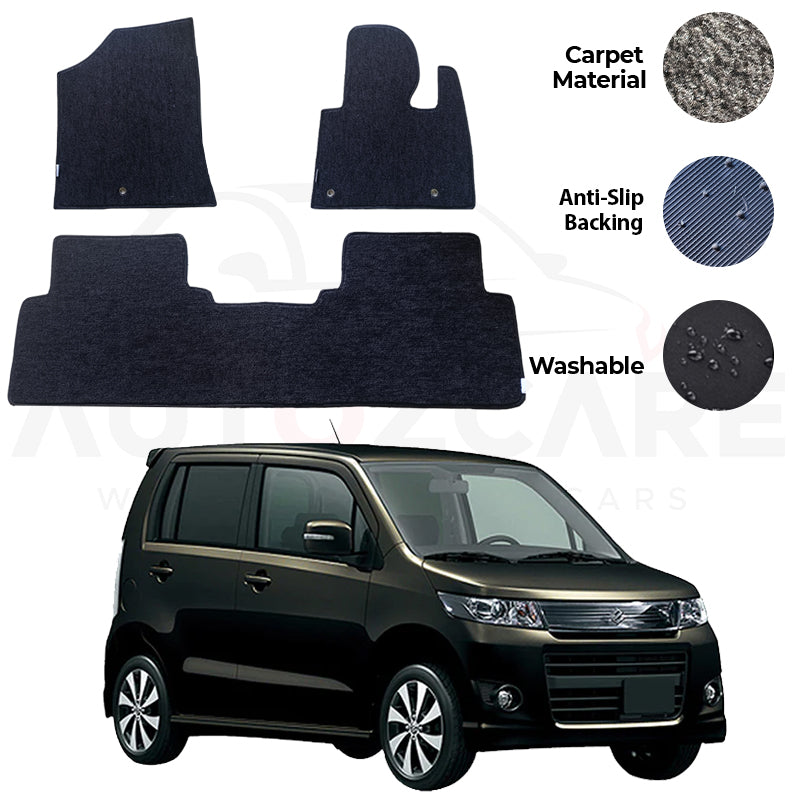 Suzuki Wagon R Stingray Genuine Fitting Carpet Floor Mat 3PCS - Model 2012-2018