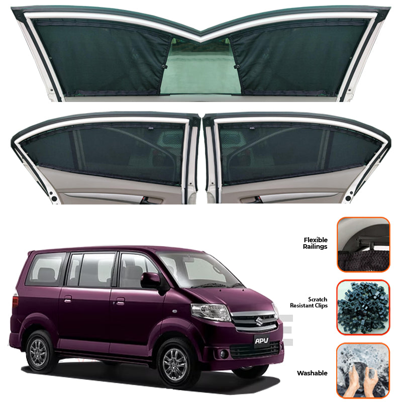 Suzuki APV Custom Car Sliding Curtains - Model 2005-2025