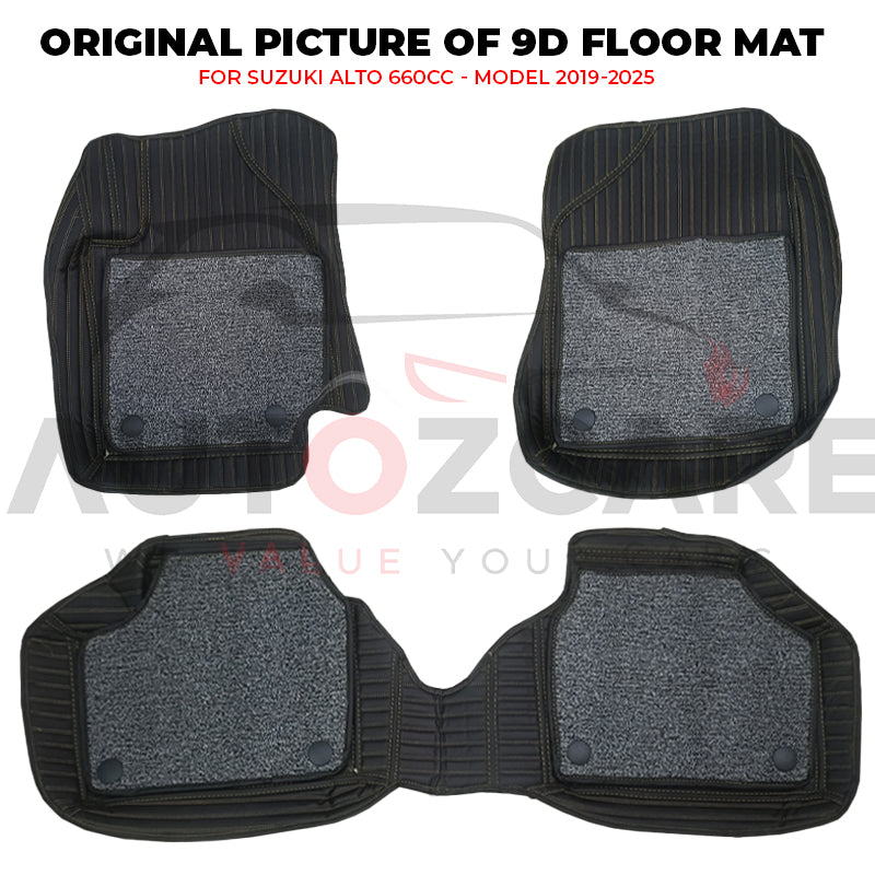 Suzuki Alto 9D Custom Floor Mat 3 Pcs - Model 2019-2025