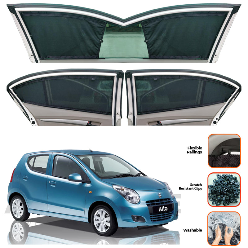 Suzuki Alto Japanese Custom Car Sliding Curtains - Model 2009-2014