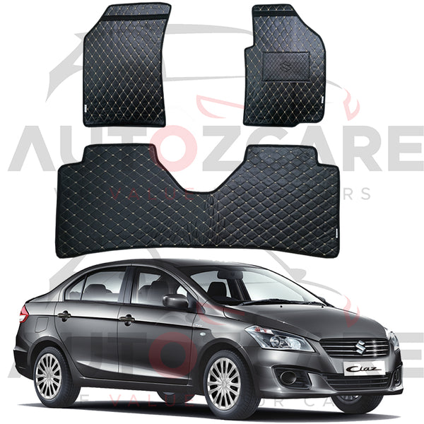 Suzuki Ciaz 7D Floor Mat (Flat Style) 3PCS - Model 2017-2020