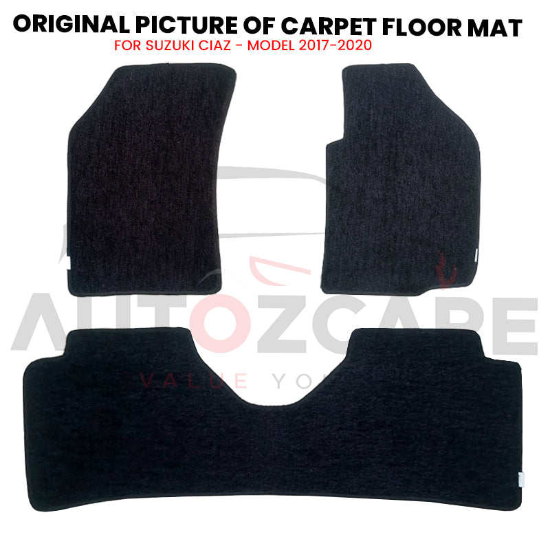 Suzuki Ciaz Genuine Fitting Carpet Floor Mat 3PCS - Model 2017-2020