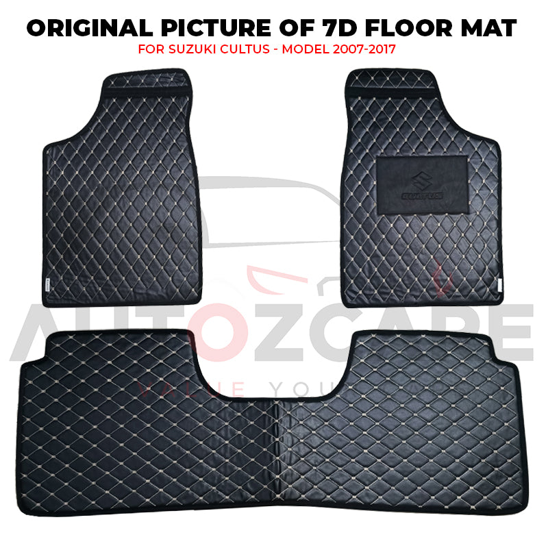 Suzuki Cultus 7D Floor Mat ( Flat Style ) - Model 2007-2017