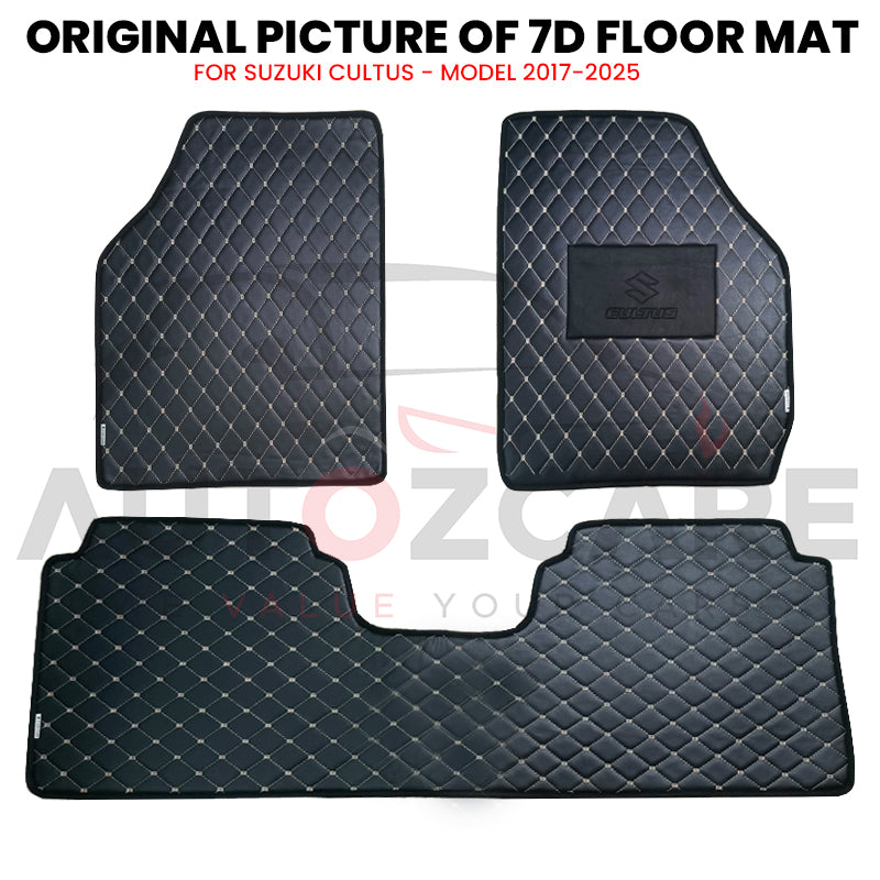 Suzuki Cultus 7D Floor Mats (Flat Style) - Model 2017-2025