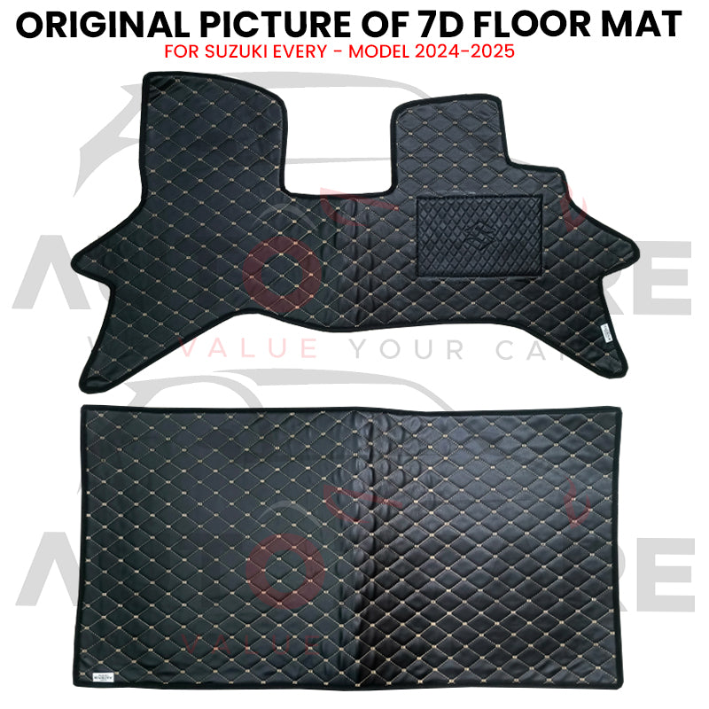 Suzuki Every 7D Floor Mat (Flat Style) 2PCS - Model 2024-2025
