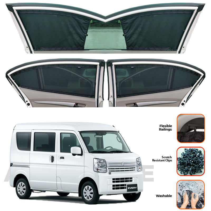 Suzuki Every Custom Car Sliding Curtains - Model 2016-2025