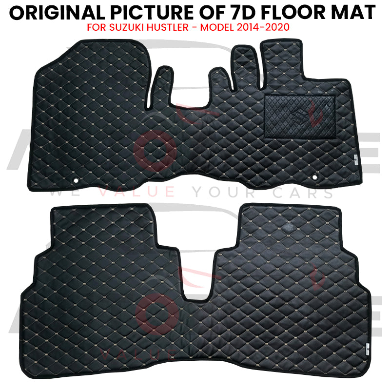 Suzuki Hustler 7D Floor Mat (Flat Style) 2PCS - Model 2014-2020