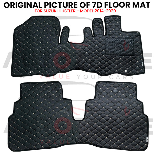 Suzuki Hustler 7D Floor Mat (Flat Style) 2PCS - Model 2014-2020
