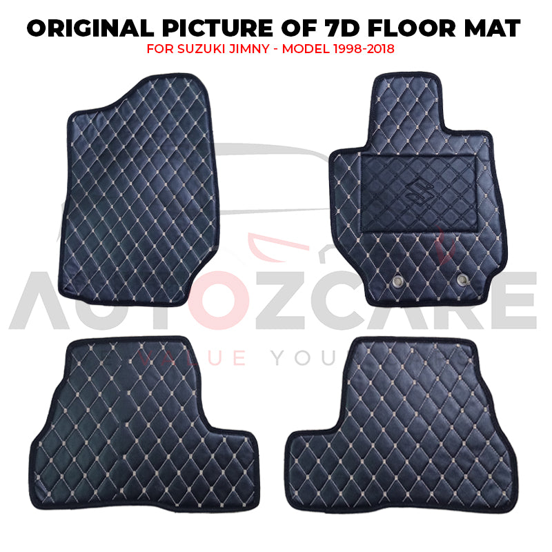 Suzuki Jimny 7D Floor Mat ( Flat Style ) 4Pcs - Model 1998-2018