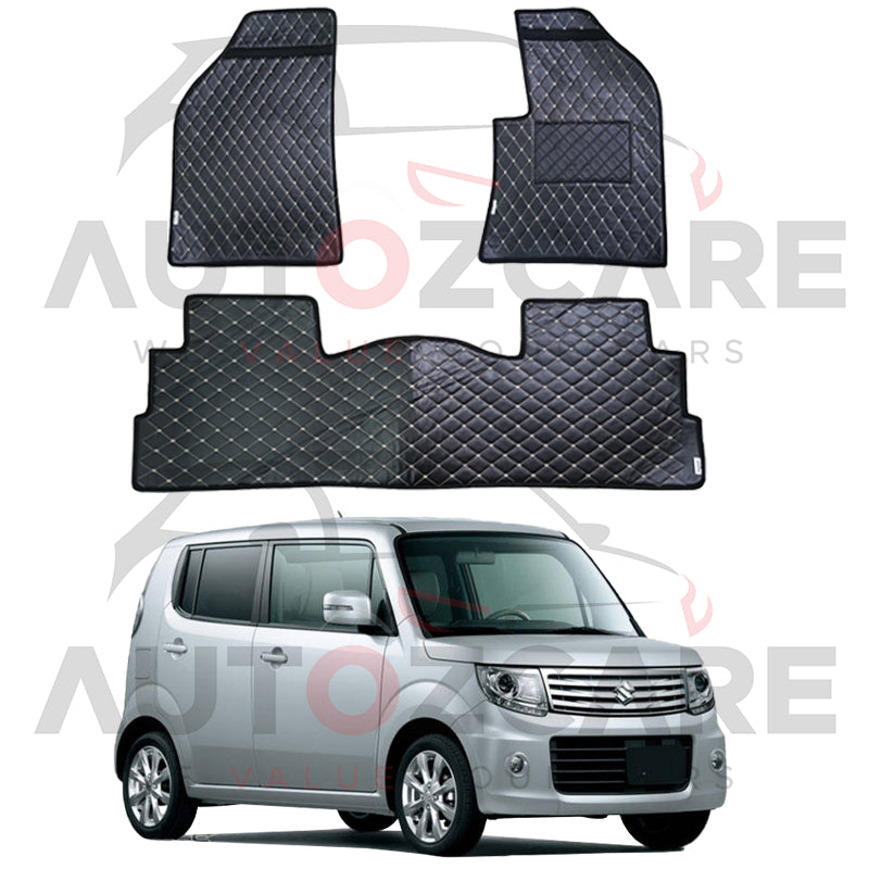 Suzuki MR Wagon 7D Floor Mats (Flat Style) 4PCS - Model 2012-2016