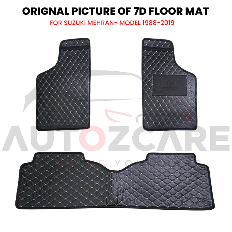 Suzuki Mehran 7D Floor Mat ( Flat Style ) - Model 1988-2019