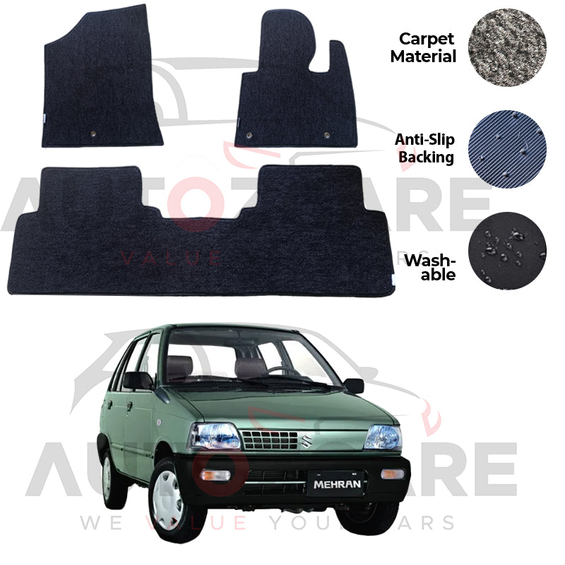Suzuki Mehran Genuine Fitting Carpet Floor Mat 3PCS - Model 1988-2019