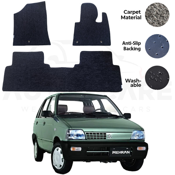 Suzuki Mehran Genuine Fitting Carpet Floor Mat 3PCS - Model 1988-2019