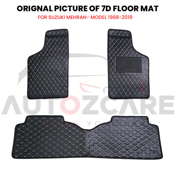 Suzuki Mehran 7D Floor Mat ( Flat Style ) - Model 1988-2019
