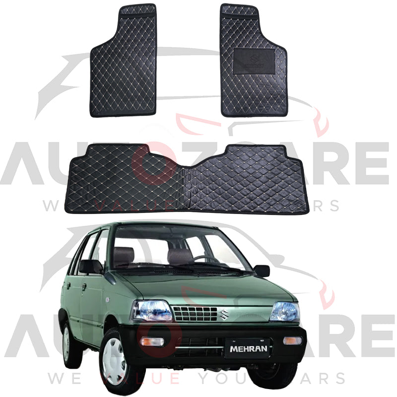 Suzuki Mehran 7D Floor Mat ( Flat Style ) - Model 1988-2019