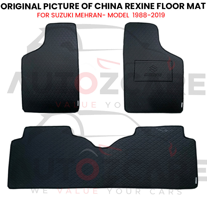 Suzuki Mehran China Rexine Floor Mat 3PCS - Model 1988-2019