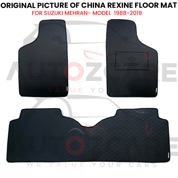 Suzuki Mehran China Rexine Floor Mat 3PCS - Model 1988-2019