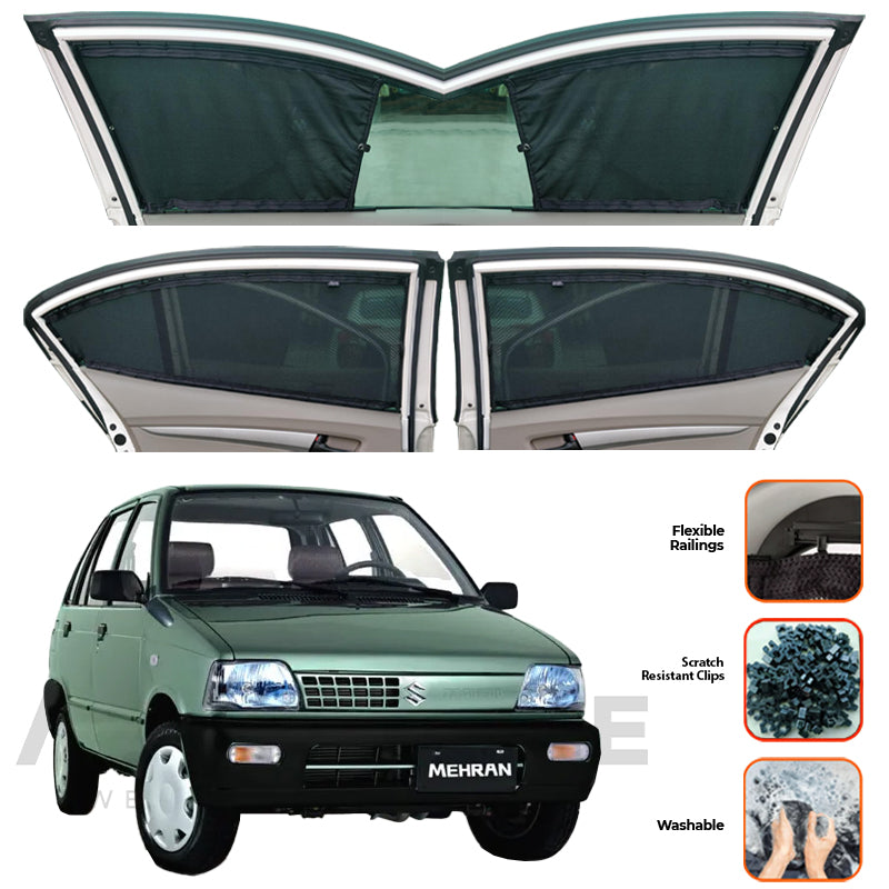 Suzuki Mehran Custom Car Sliding Curtains - Model 1988-2019