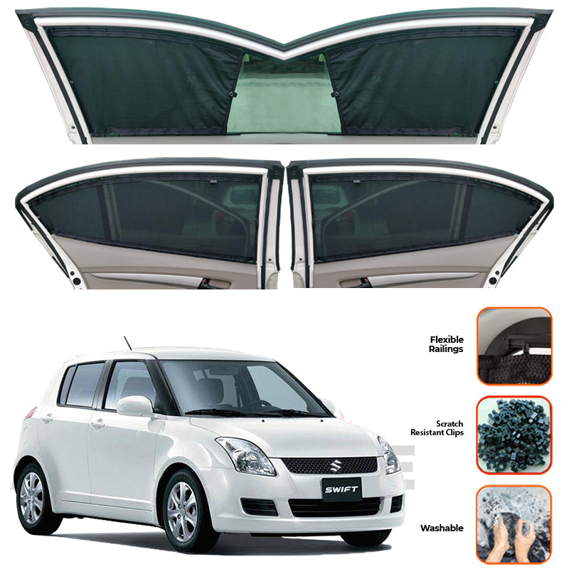 Suzuki Swift Custom Car Sliding Curtains - Model 2010-2021