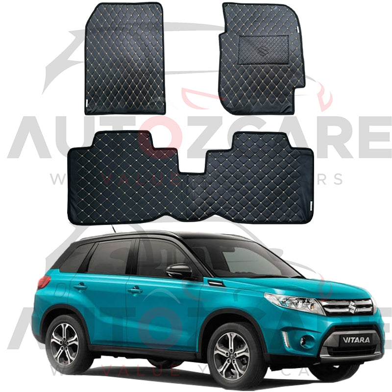 Suzuki Vitara 7D Floor Mats (Flat Style) 3PCS - Model 2016-2022