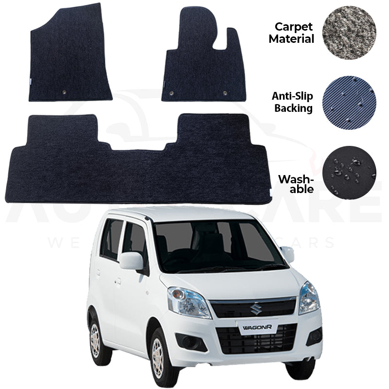 Suzuki Wagon R Genuine Fitting Carpet Floor Mat 3PCS - Model 2014-2024