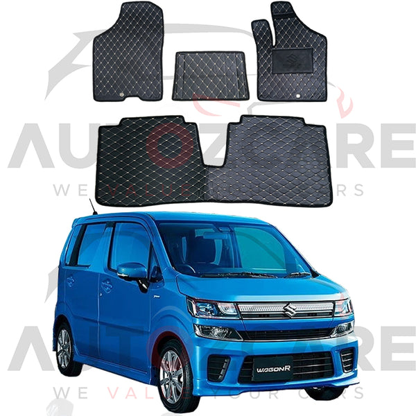 Suzuki Wagon R Japanese 7D Floor Mat ( Flat Style ) 4Pcs - Model 2018-2025