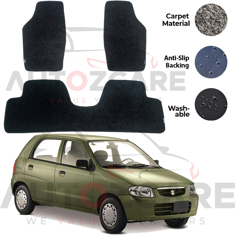 Suzuki Alto Genuine Fitting Carpet Floor Mat 3PCS - Model 2000-2012